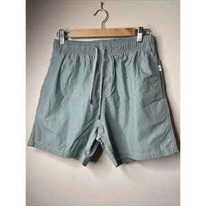 Vintage Summer Swim Trunks Men's Small Sage Green Pockets Sport Lined Drawstring